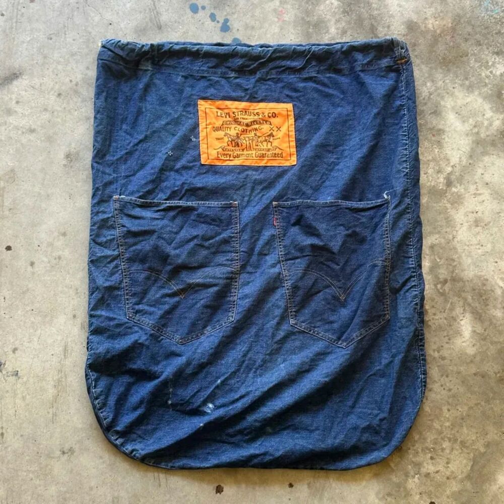 Vintage 1970s Levi's BIG E Denim Laundry Bag